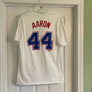 Nike The Nike Tee Atlanta Braves Hank Aaron 44 MLB T Shirt-Sz Large